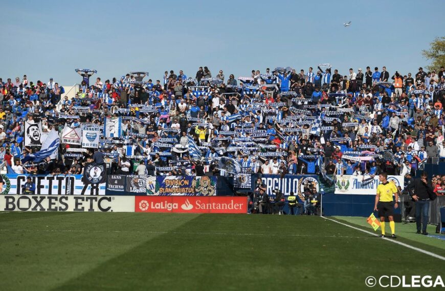 La afición del Leganés llena tres…