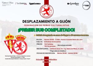 La Federación de peñas ya ha llenado un bus para ir a Gijón
