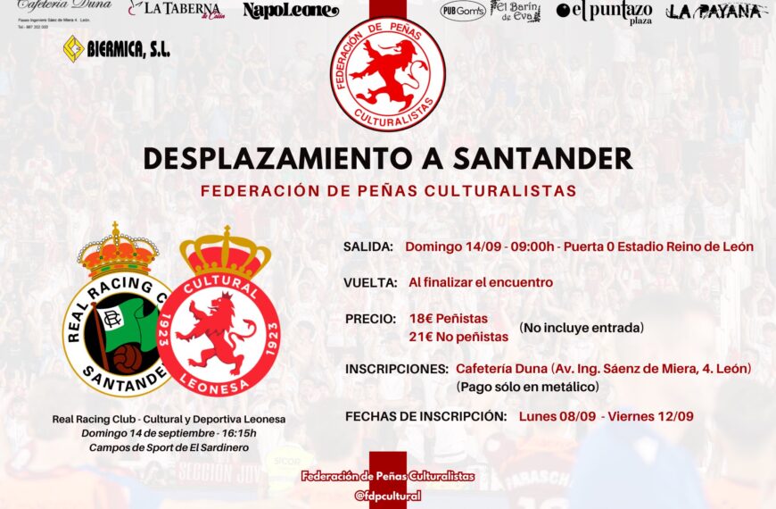 Viaja a Santander con las Peñas…