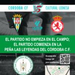 Invitación peña «Las Leyendas del Córdoba C.F.» a la afición de la Cultural