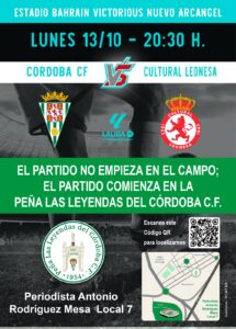 Invitación peña «Las Leyendas del Córdoba C.F.» a la afición de la Cultural