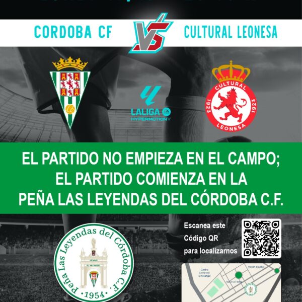 Invitación peña «Las Leyendas del Córdoba C.F.» a…